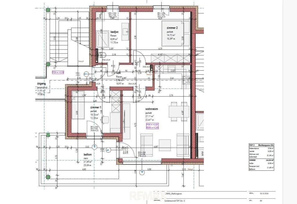 3-Zimmer-Wohnung kaufen in Graz – 65,36 m², € 357.500 – Bild 7 von 7