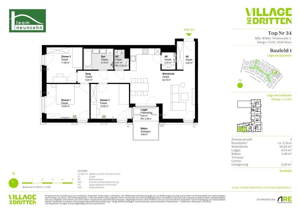 4-Zimmer-Wohnung mieten in Wien – 93,62 m², € 2.299 – Bild 29 von 29