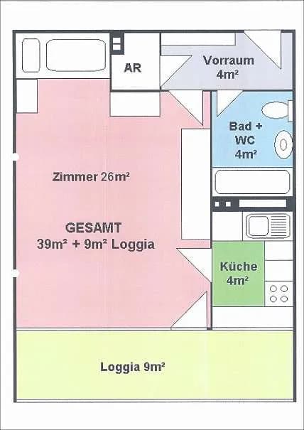 1-Zimmer-Wohnung mieten in Mödling – 39 m², € 630 – Bild 3 von 9