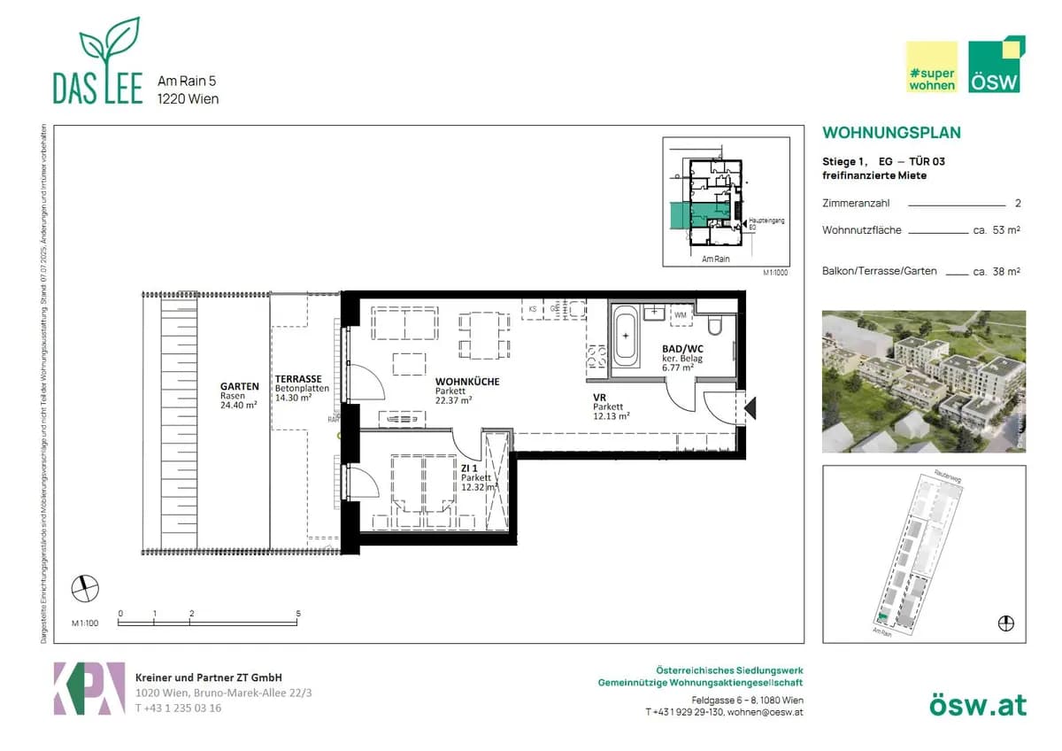 2-Zimmer-Wohnung mieten in Wien – 53,59 m², € 944 – Bild 8 von 9