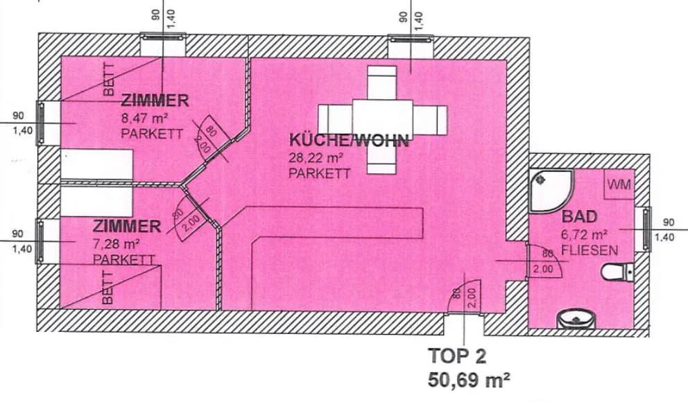 3-Zimmer-Wohnung mieten in Murtal – 50,69 m², € 575 – Bild 8 von 8