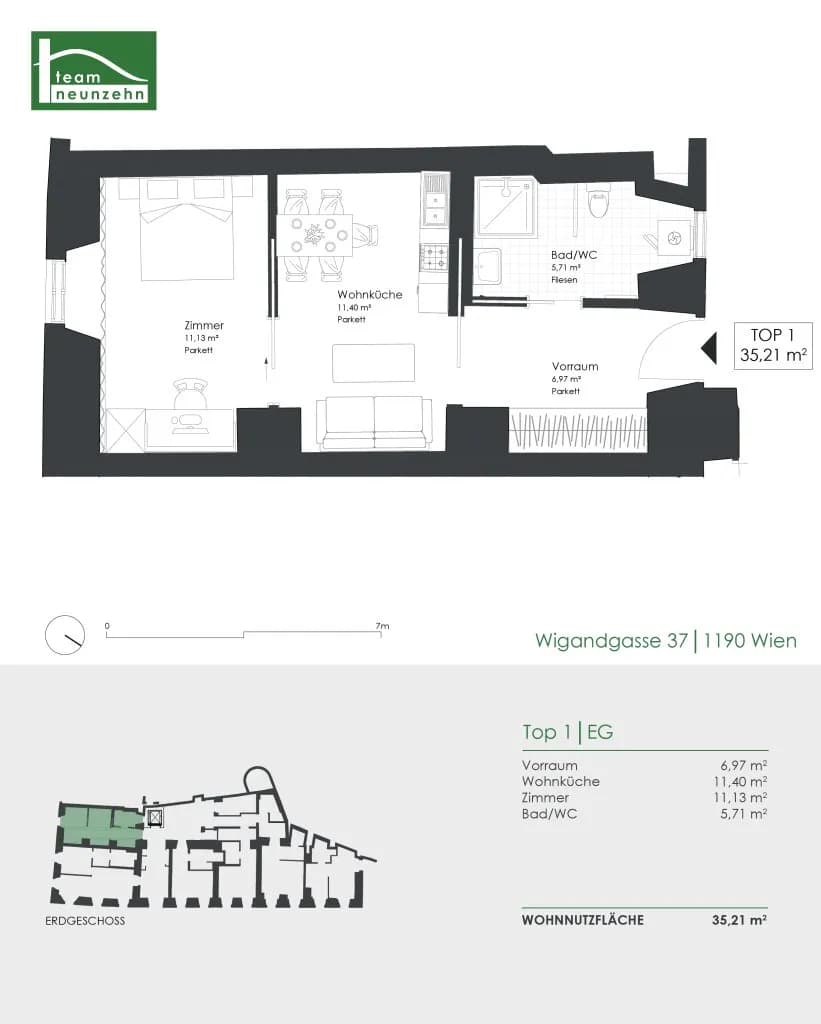 2-Zimmer-Wohnung mieten in Wien – 35,22 m², € 1.396 – Bild 25 von 25