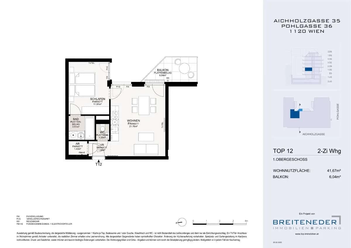 2-Zimmer-Wohnung kaufen in Wien – 41,67 m², € 282.000 – Bild 6 von 10