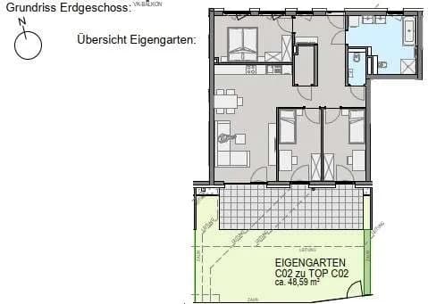 4-Zimmer-Wohnung kaufen in Graz – 94,18 m², € 477.600 – Bild 3 von 7