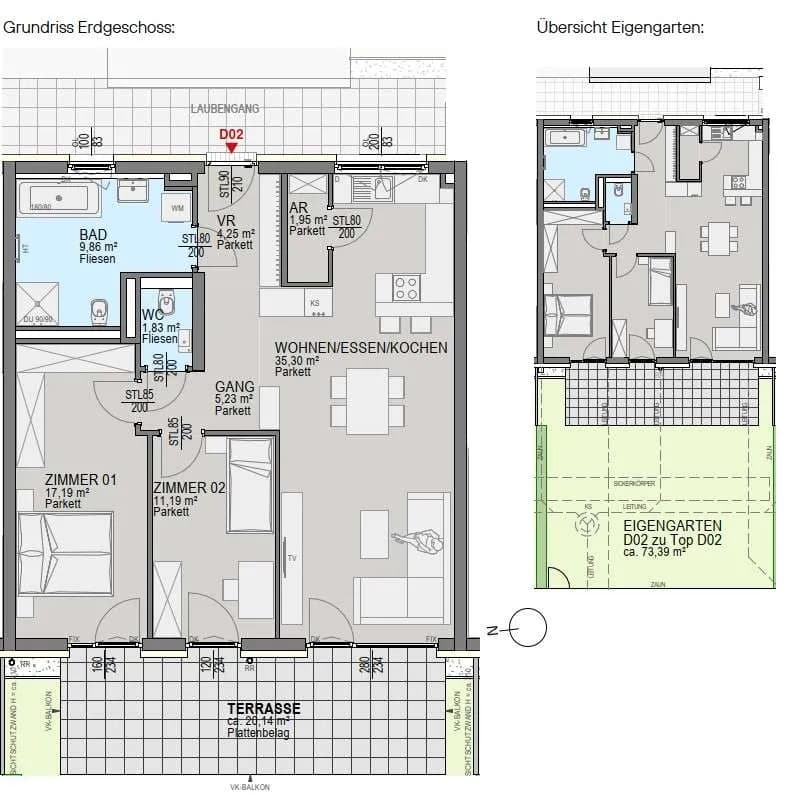 3-Zimmer-Wohnung kaufen in Graz – 86,78 m², € 446.600 – Bild 2 von 6