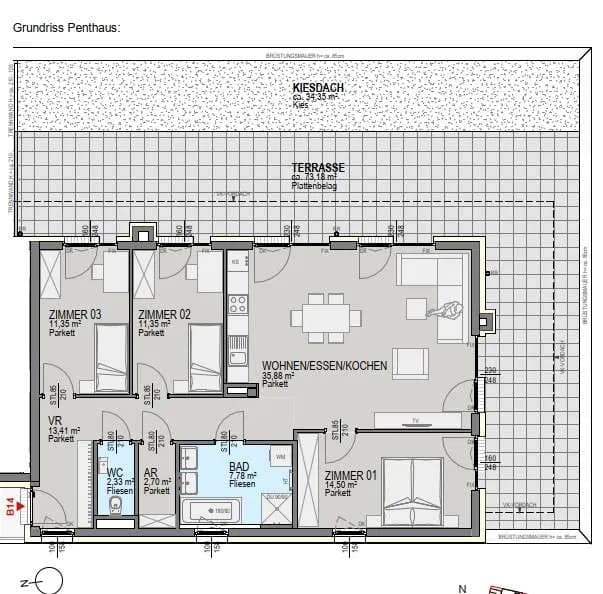 4-Zimmer-Wohnung kaufen in Graz – 101,93 m², € 699.900 – Bild 6 von 6