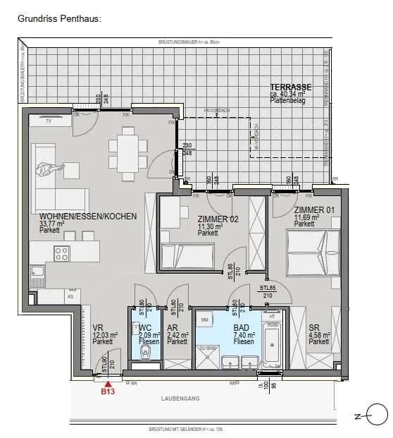 3-Zimmer-Wohnung kaufen in Graz – 85,28 m², € 590.900 – Bild 5 von 6