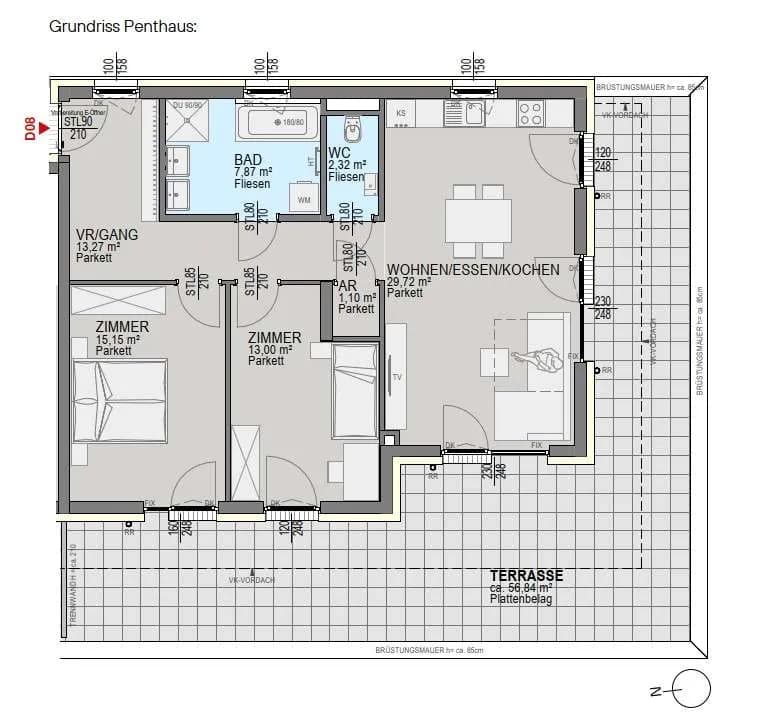 3-Zimmer-Wohnung kaufen in Graz – 82,43 m², € 599.900 – Bild 6 von 6
