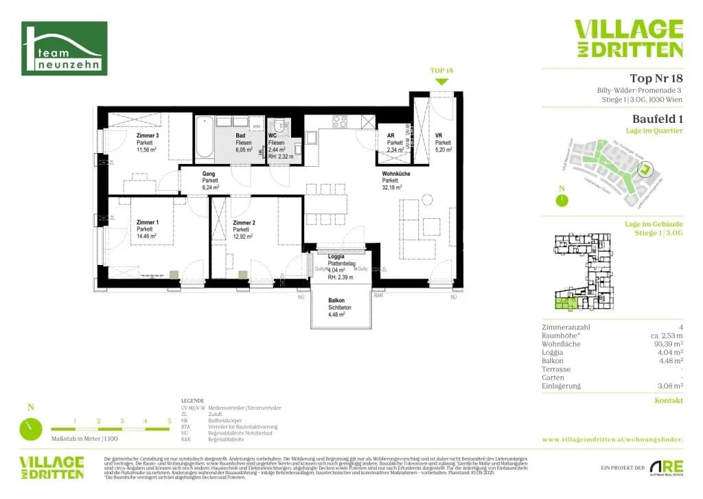 4-Zimmer-Wohnung mieten in Wien – 93,39 m², € 2.249 – Bild 29 von 29