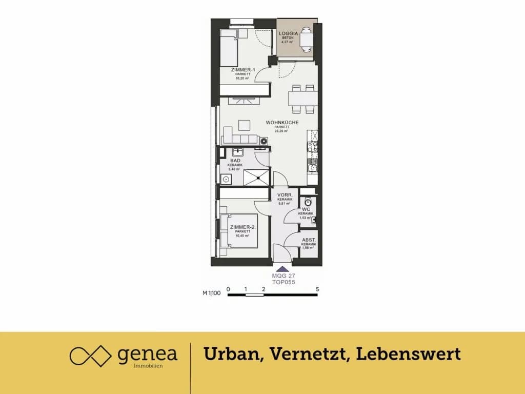 3-Zimmer-Wohnung mieten in Graz – 60,28 m², € 916 – Bild 2 von 20