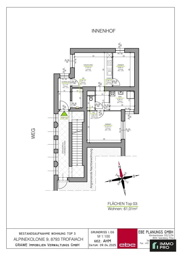 1-Zimmer-Wohnung mieten in Leoben – 63,4 m², € 674 – Bild 9 von 9