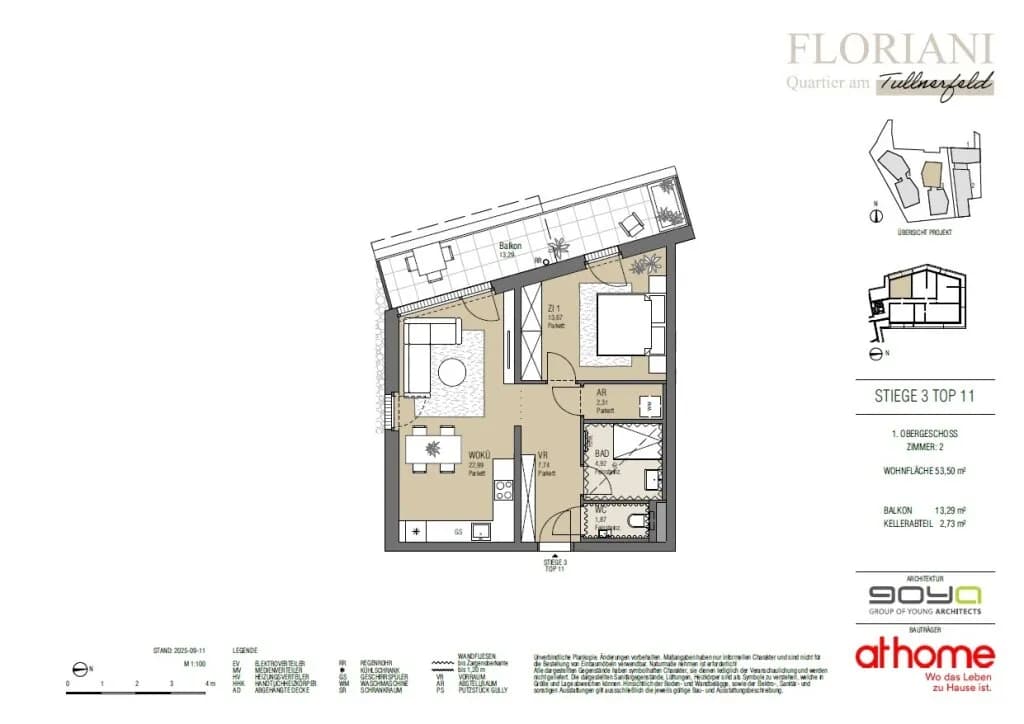 2-Zimmer-Wohnung kaufen in Tulln – 53,5 m², € 262.000 – Bild 28 von 28