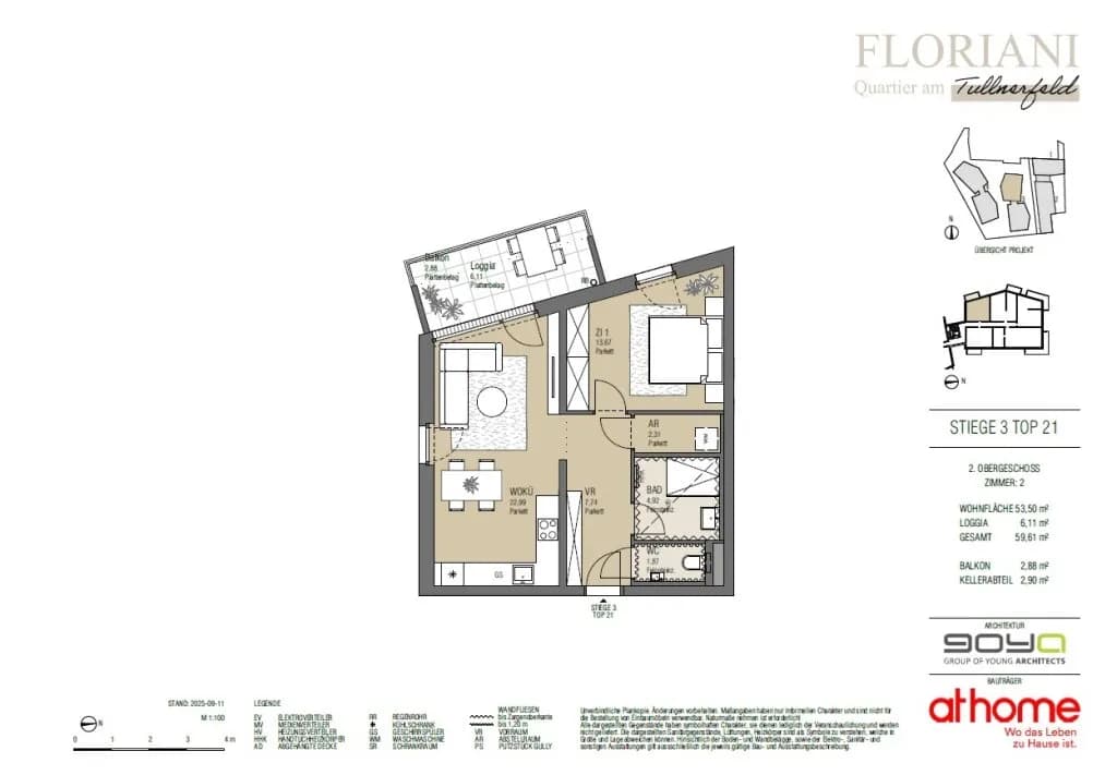 2-Zimmer-Wohnung kaufen in Tulln – 53,5 m², € 253.000 – Bild 25 von 25