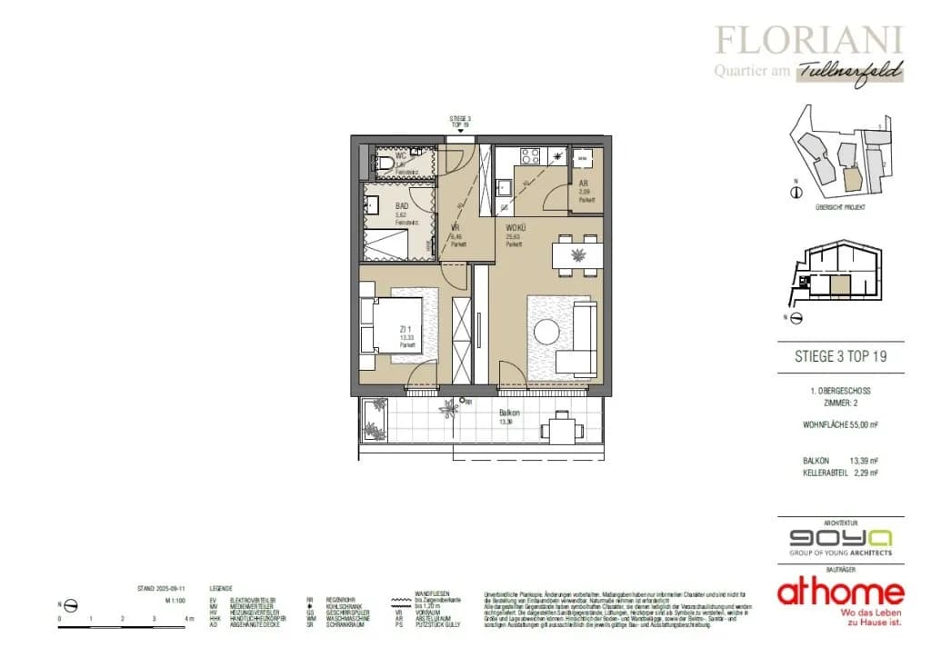 2-Zimmer-Wohnung kaufen in Tulln – 55 m², € 242.000 – Bild 35 von 35