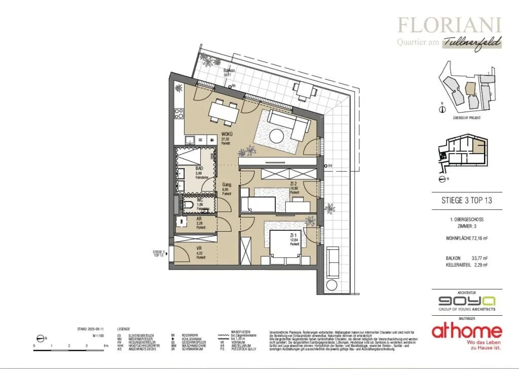 3-Zimmer-Wohnung kaufen in Tulln – 72,16 m², € 335.000 – Bild 28 von 28