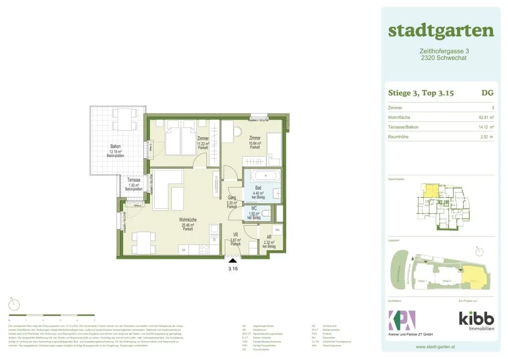 3-Zimmer-Wohnung kaufen in Bruck an der Leitha – 62,61 m², € 410.400 – Bild 7 von 8