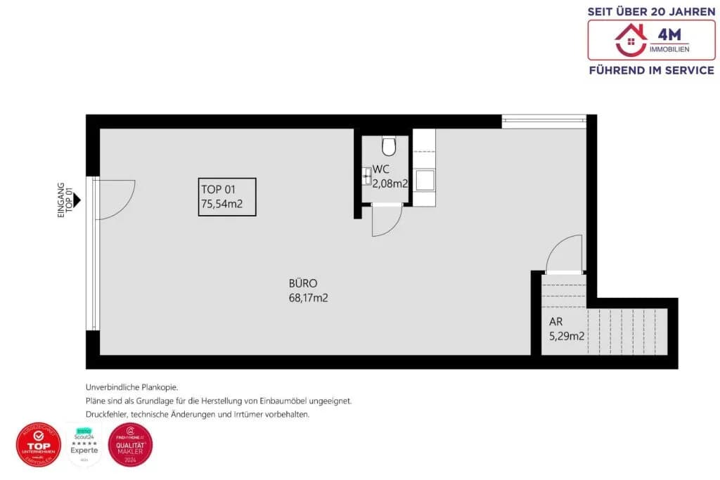 1-Zimmer-Gewerbeimmobilie kaufen in Wien – 76 m², € 249.000 – Bild 11 von 11