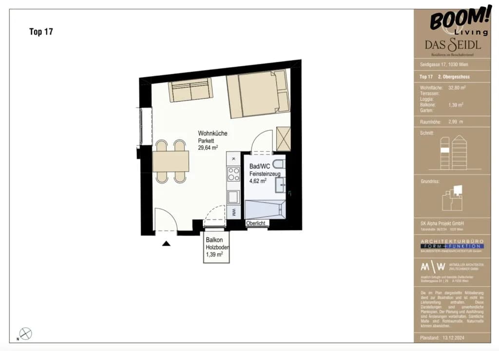 1-Zimmer-Wohnung kaufen in Wien – 33,32 m², € 401.000 – Bild 6 von 6