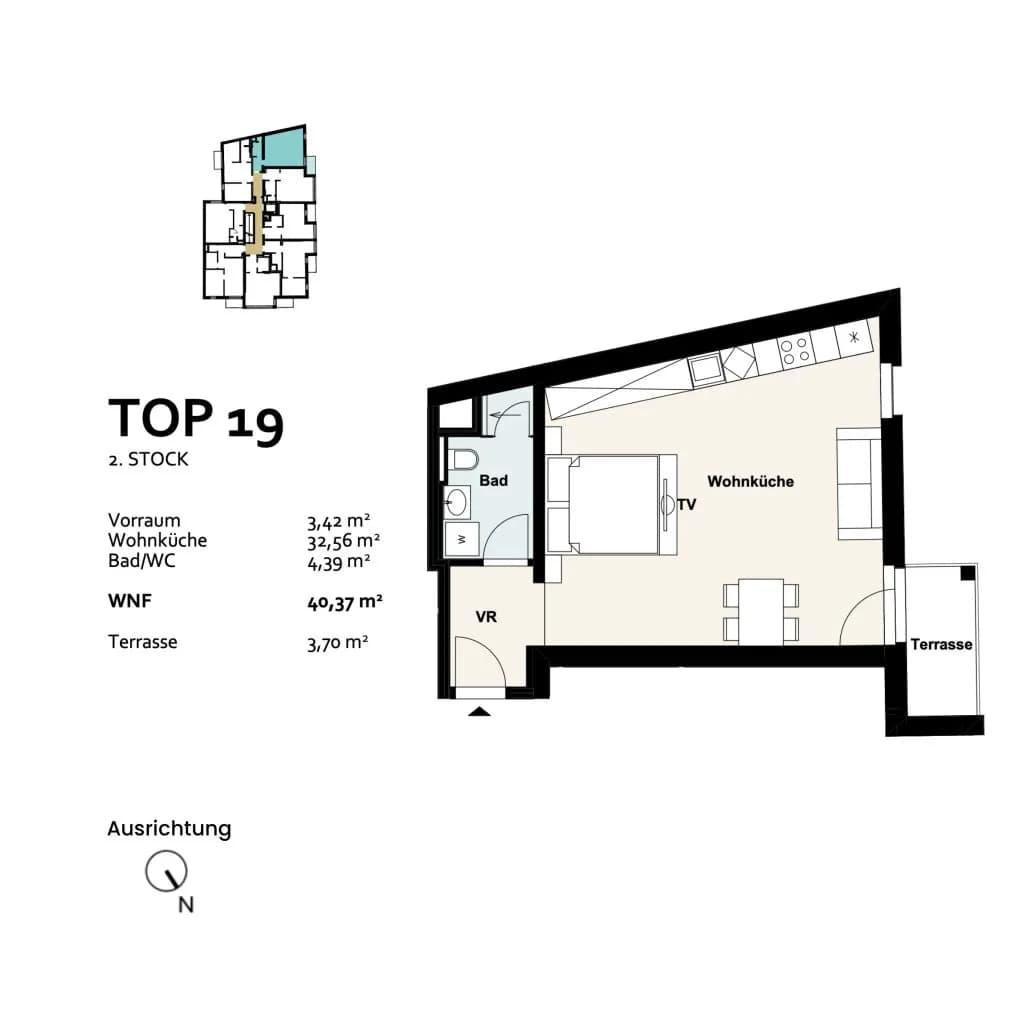 1-Zimmer-Wohnung kaufen in Wien – 40,37 m², € 268.648 – Bild 9 von 9
