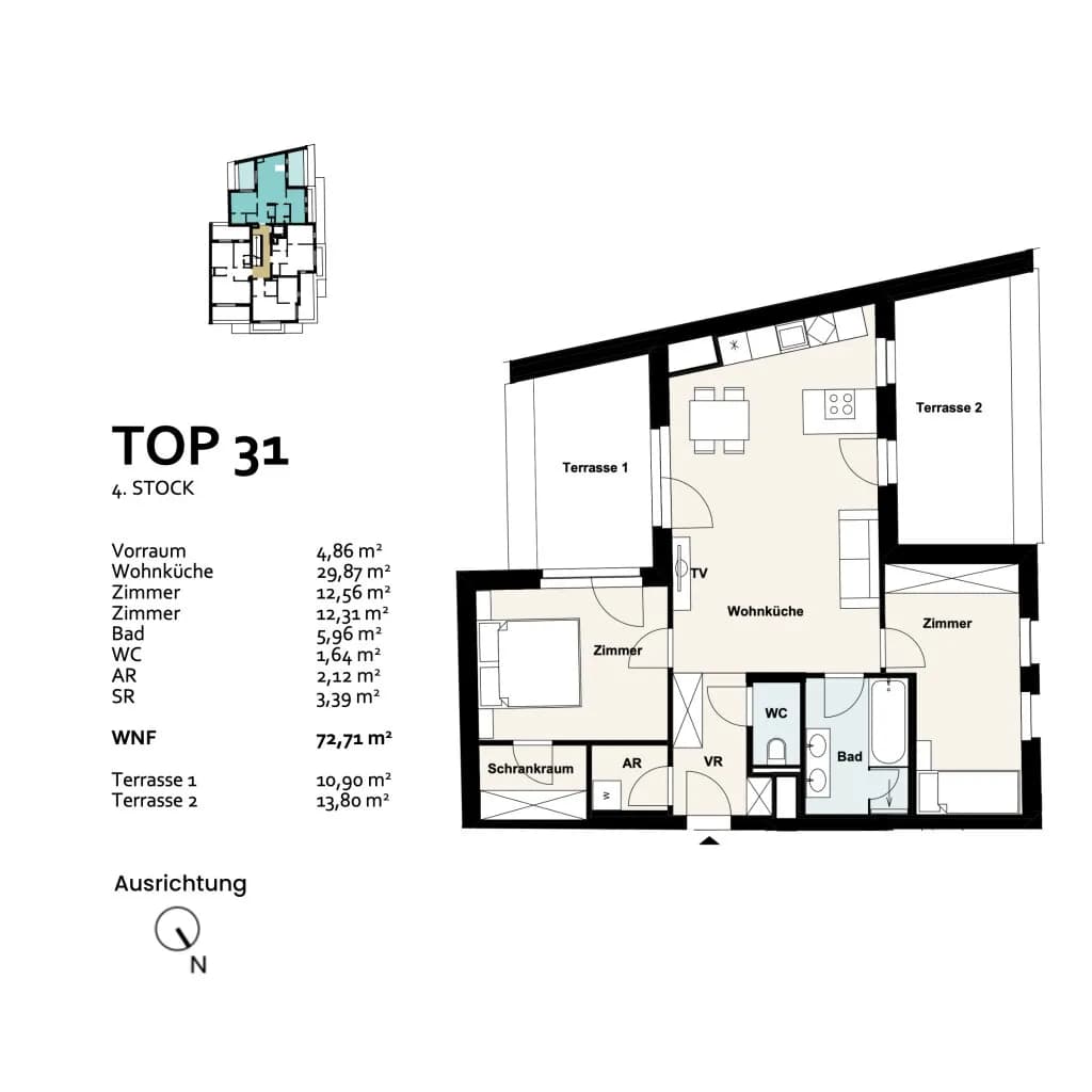 3-Zimmer-Wohnung kaufen in Wien – 72,71 m², € 562.025 – Bild 9 von 9