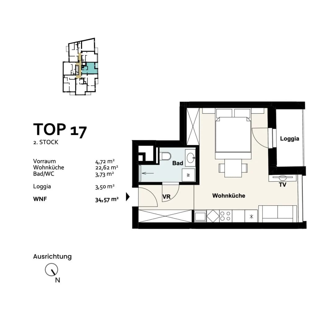 1-Zimmer-Wohnung kaufen in Wien – 34,27 m², € 226.817 – Bild 9 von 9