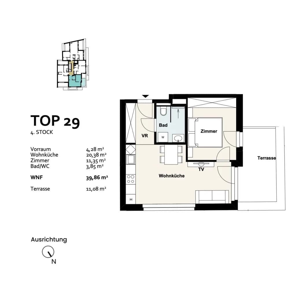 2-Zimmer-Wohnung kaufen in Wien – 39,86 m², € 327.457 – Bild 9 von 9