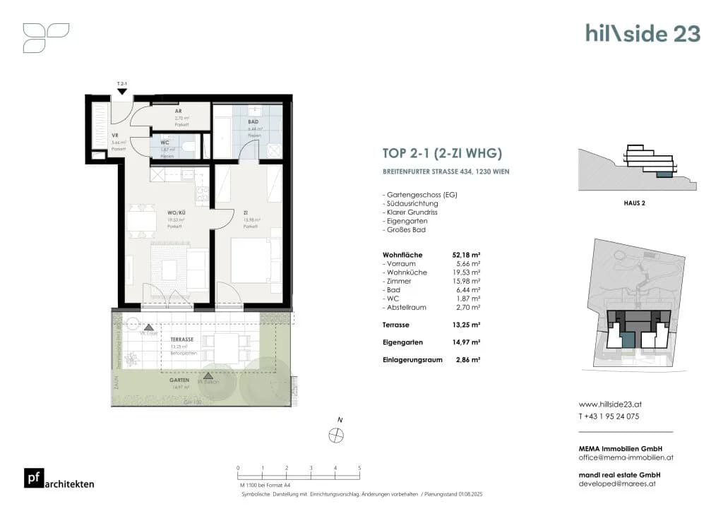 2-Zimmer-Wohnung kaufen in Wien – 52,18 m², € 319.500