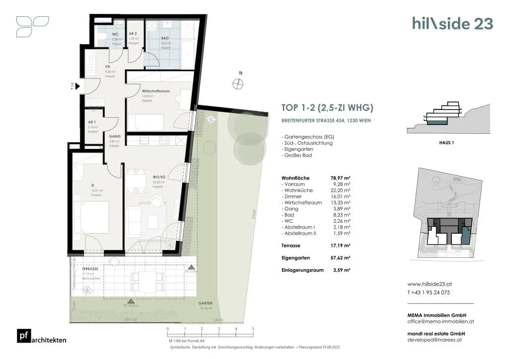 2-Zimmer-Wohnung kaufen in Wien – 78,97 m², € 499.500 – Bild 1 von 15
