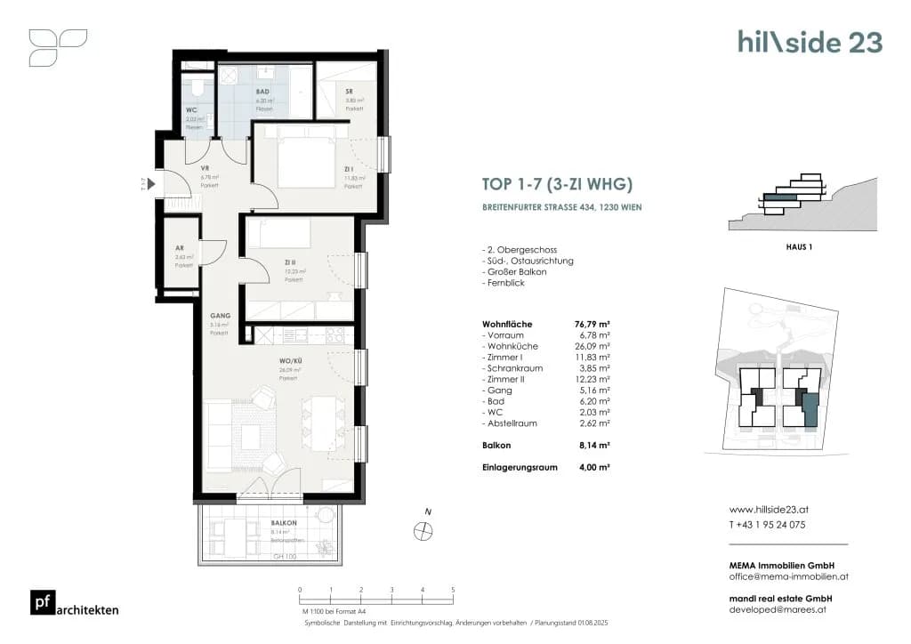 3-Zimmer-Wohnung kaufen in Wien – 76,79 m², € 499.500