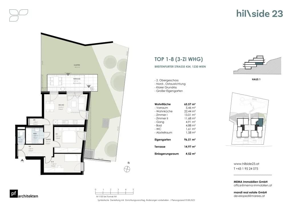 3-Zimmer-Wohnung kaufen in Wien – 65,57 m², € 529.500