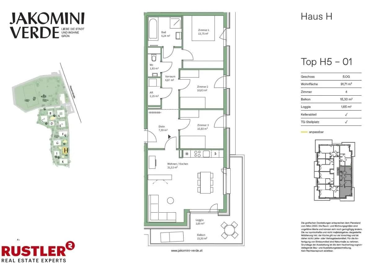 4-Zimmer-Wohnung kaufen in Graz – 91,71 m², € 473.000 – Bild 7 von 11