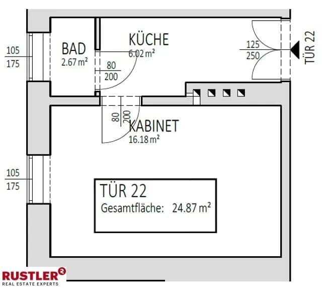 1-Zimmer-Wohnung kaufen in Wien – 24 m², € 119.000 – Bild 4 von 7