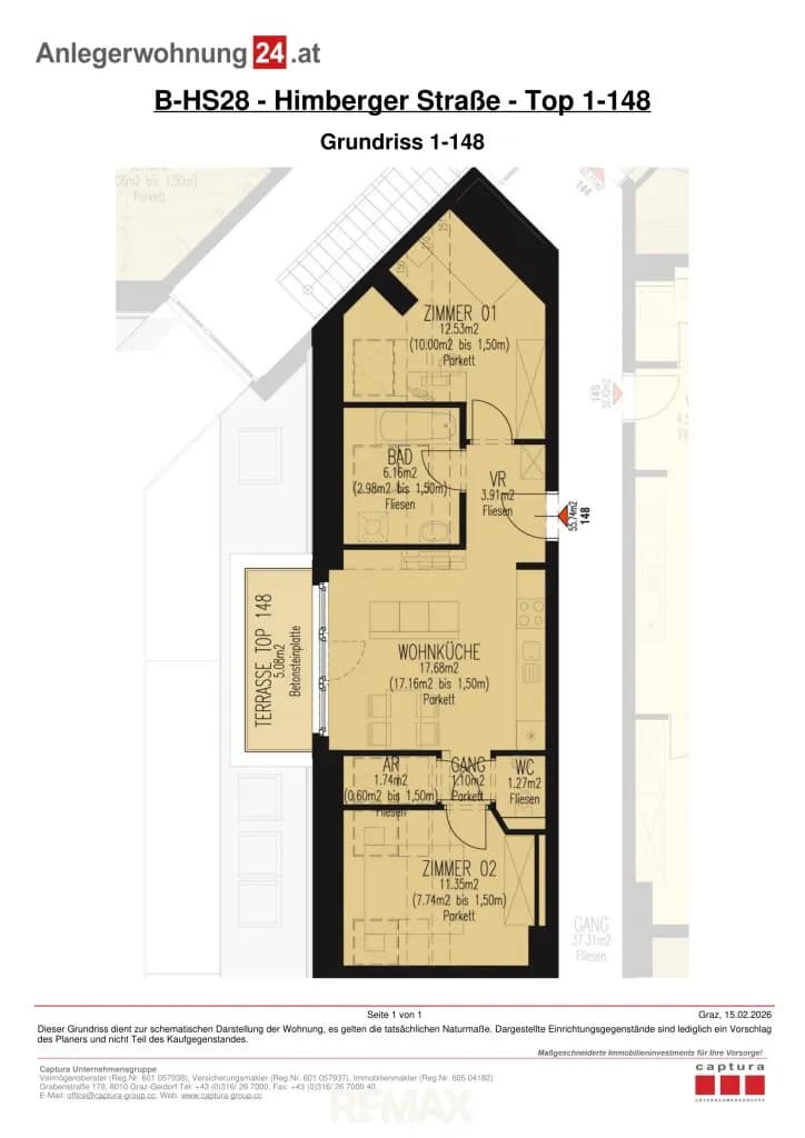 3-Zimmer-Wohnung kaufen in Wien – 55,43 m², € 294.000 – Bild 7 von 7