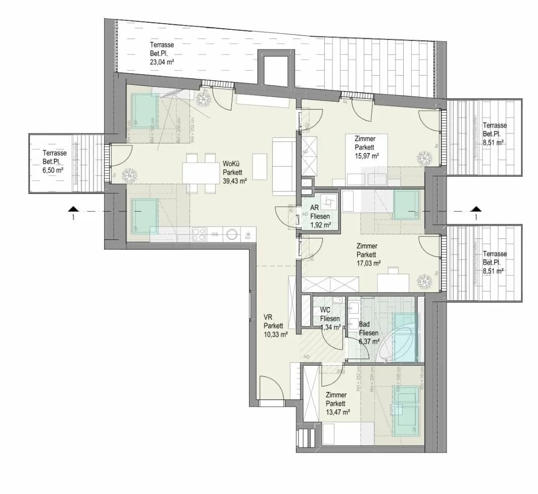 4-Zimmer-Wohnung kaufen in Wien – 105,09 m², € 798.000 – Bild 8 von 8