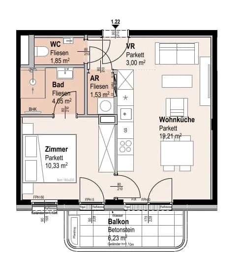 2-Zimmer-Wohnung kaufen in Wien – 39,99 m², € 387.300 – Bild 14 von 14