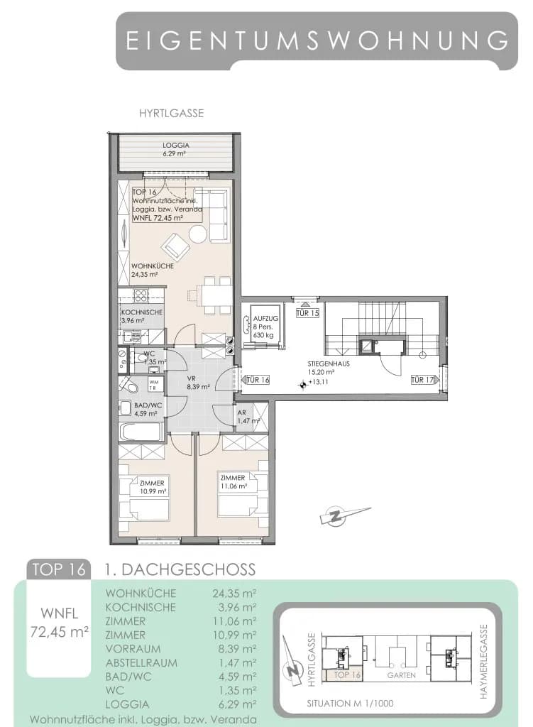 3-Zimmer-Wohnung kaufen in Wien – 66,16 m², € 439.000 – Bild 25 von 25