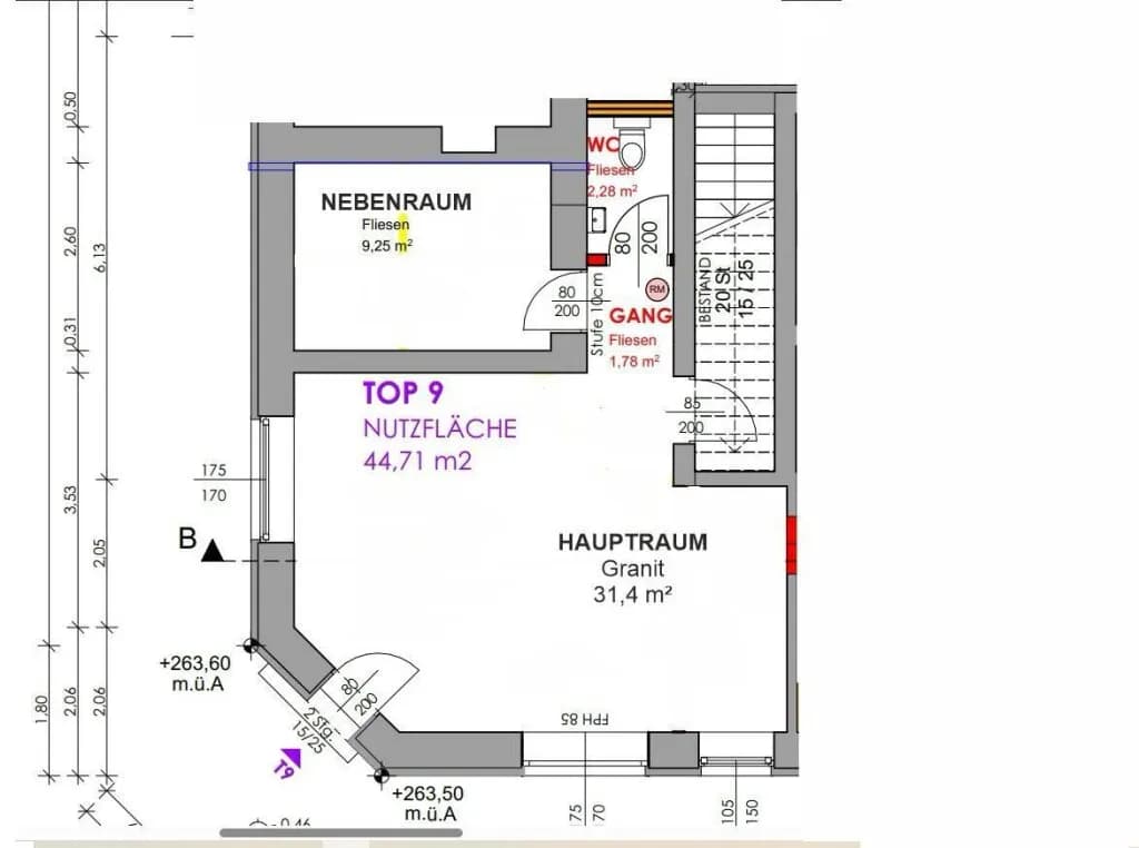 2-Zimmer-Gewerbeimmobilie mieten in Wiener Neustadt – 45 m², € 833 – Bild 11 von 11