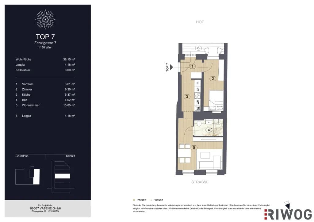 2-Zimmer-Wohnung kaufen in Wien – 42,33 m², € 255.000 – Bild 22 von 22