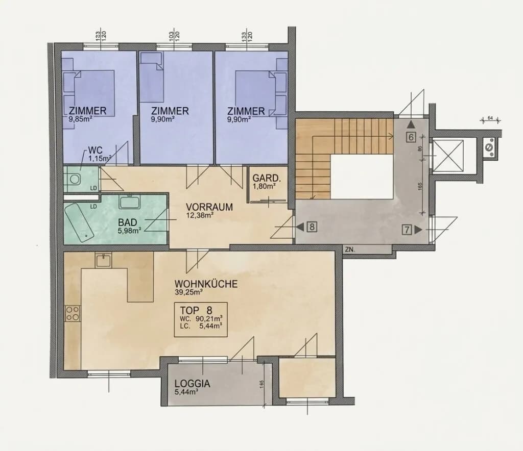 4-Zimmer-Wohnung kaufen in Wien – 95,65 m², € 479.000 – Bild 25 von 33