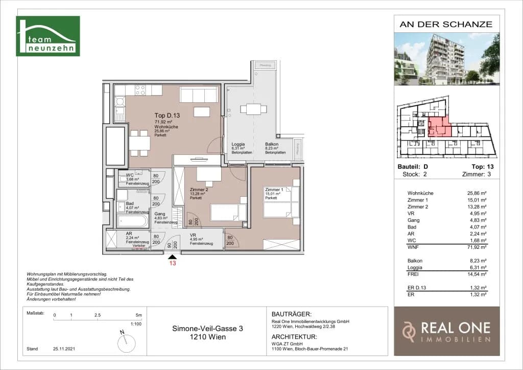 3-Zimmer-Wohnung kaufen in Wien – 71,92 m², € 472.000 – Bild 12 von 12