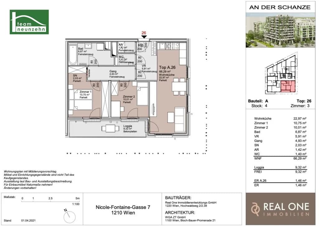3-Zimmer-Wohnung kaufen in Wien – 66,29 m², € 459.000 – Bild 14 von 14