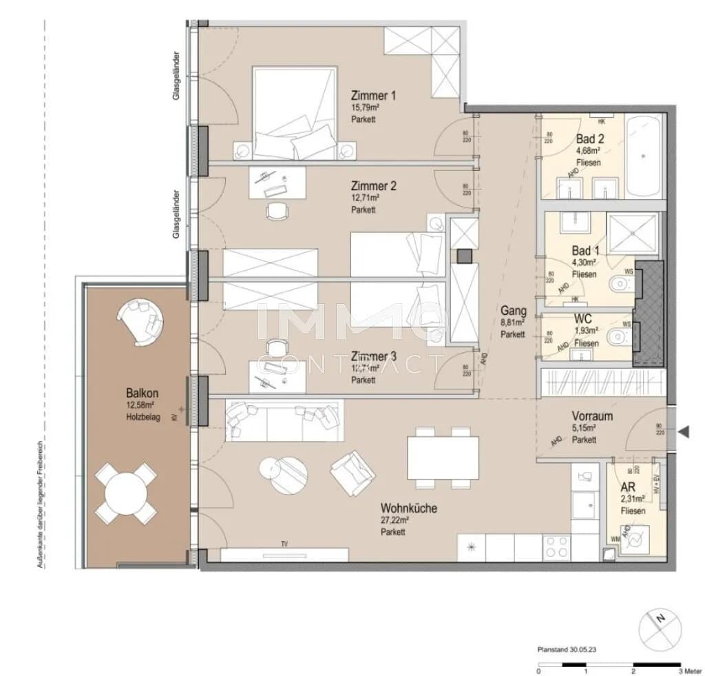 4-Zimmer-Wohnung kaufen in Wien – 95,6 m², € 1.158.800 – Bild 27 von 27