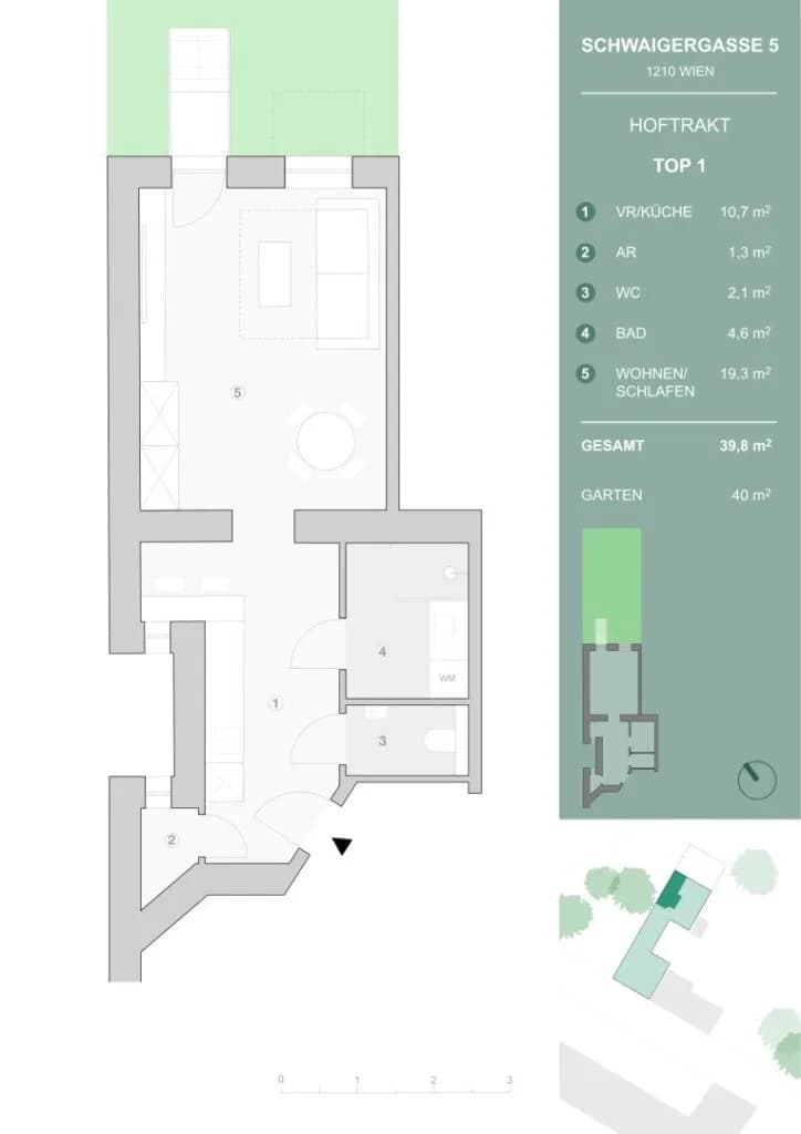 1-Zimmer-Wohnung kaufen in Wien – 39,8 m², € 220.000 – Bild 25 von 25