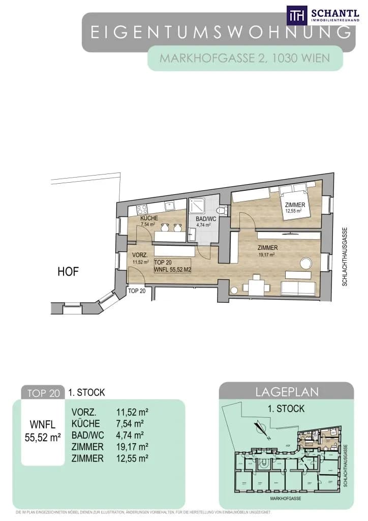 3-Zimmer-Wohnung kaufen in Wien – 55,52 m², € 270.000 – Bild 24 von 24