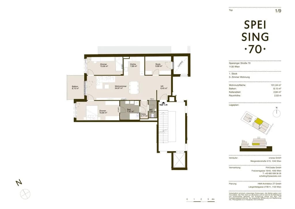 3-Zimmer-Wohnung kaufen in Wien – 100,05 m², € 770.000 – Bild 13 von 14