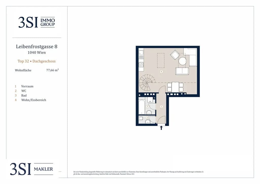 2-Zimmer-Wohnung kaufen in Wien – 77,66 m², € 519.000 – Bild 25 von 26