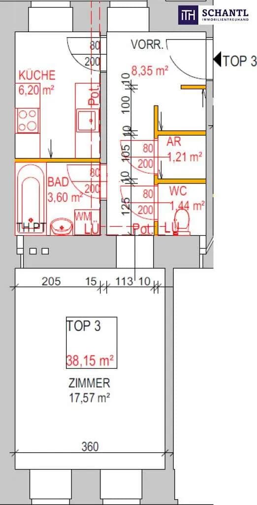 1-Zimmer-Wohnung kaufen in Wien – 38,37 m², € 199.000 – Bild 23 von 23