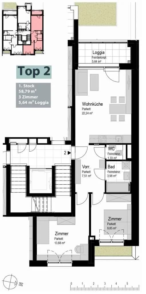 3-Zimmer-Wohnung kaufen in Wien – 58,8 m², € 379.200 – Bild 13 von 13