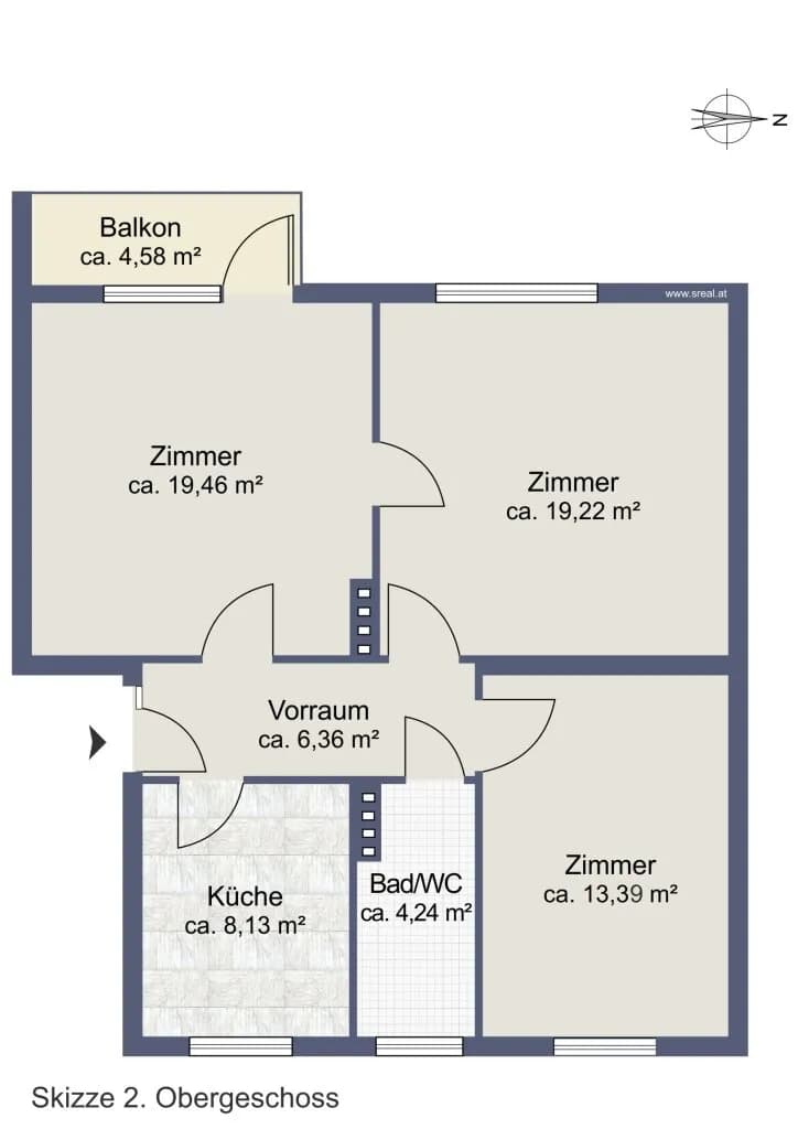 3-Zimmer-Wohnung kaufen in Salzburg Stadt – 70,8 m², € 249.000 – Bild 6 von 6