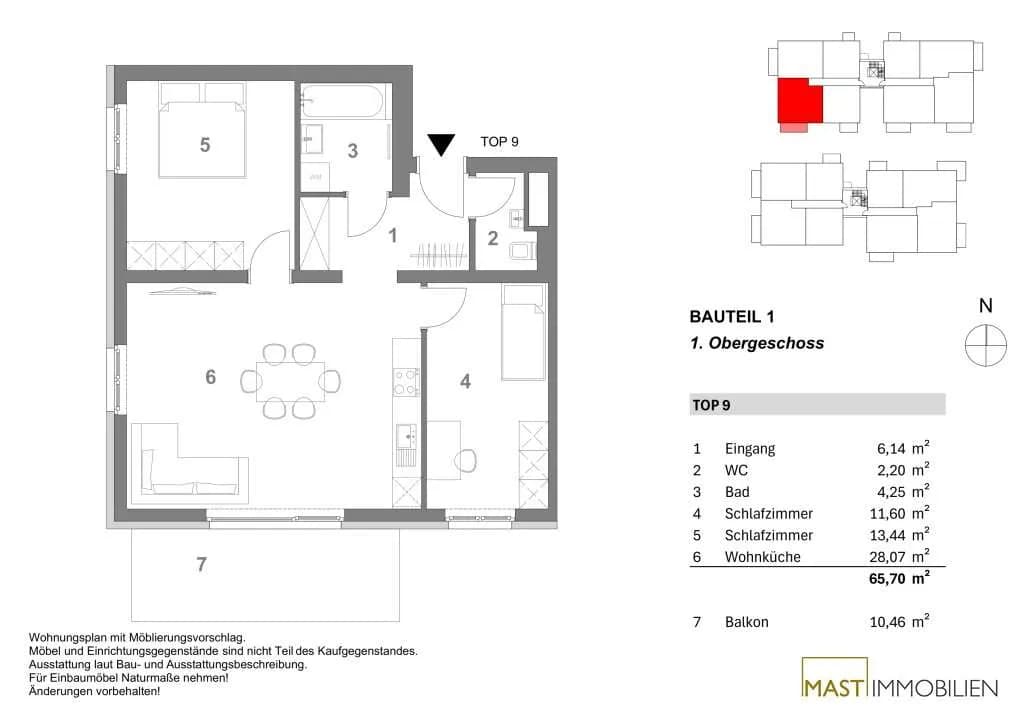 3-Zimmer-Wohnung kaufen in Korneuburg – 65,6 m², € 348.000 – Bild 17 von 17